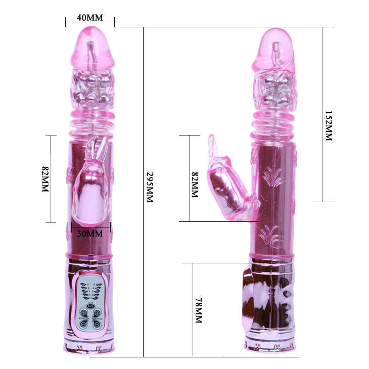 Rosa, pochender Hasen-Krabbelrotator