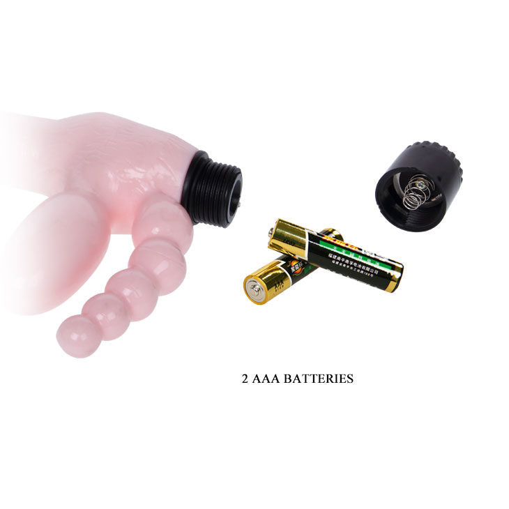 25,4 cm langes, seilloses TPR-Harnisch mit Vibration und Analstimulation