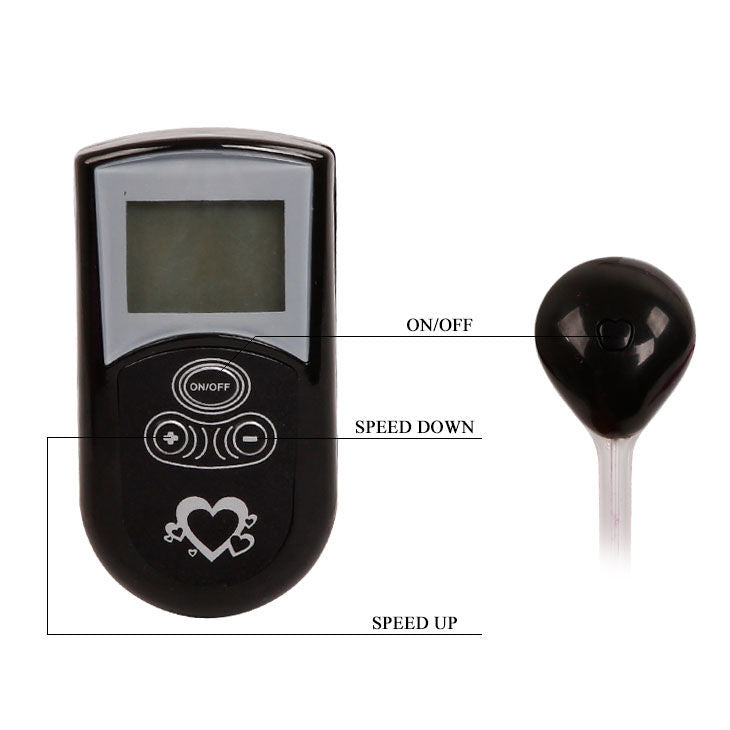 String mit Vibrator mit lila Fernbedienung