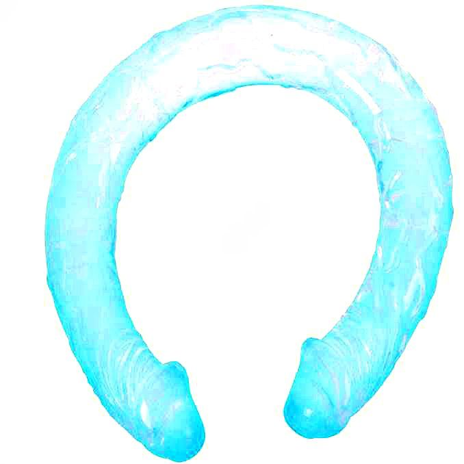 Doppelter blauer Dong 44,5 cm