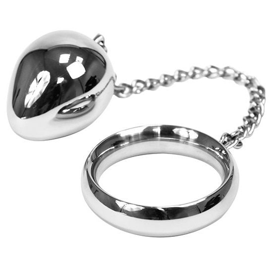50mm Penisring + Kette mit Metallkugel