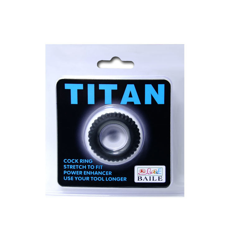 Schwarzer Titan Cockring 1,9 cm 