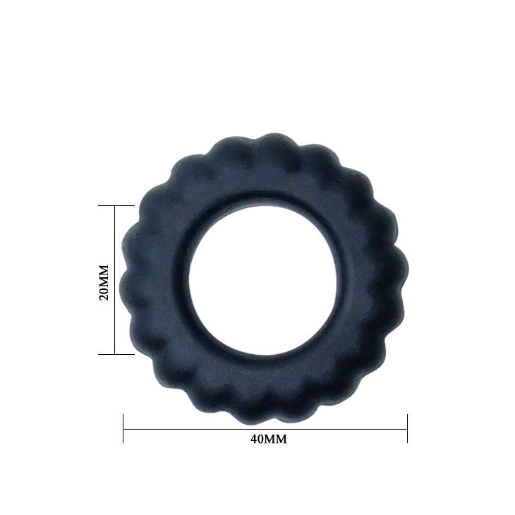 Schwarzer Titan Cockring 2 cm