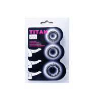 Titan Set 3-tlg Penisring schwarz 2,8 + 2,4 + 1,9 cm 