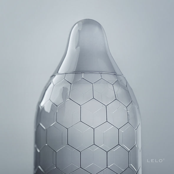 Schachtel mit 3 Hex-Kondomen