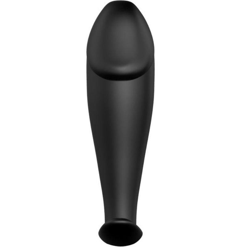 Schwarzer Analplug aus Silikon in Penisform