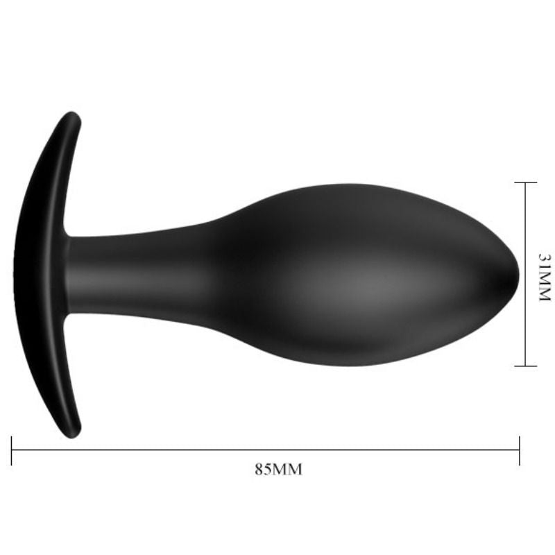 8,5 cm schwarzer Silikon-Anker-Analplug