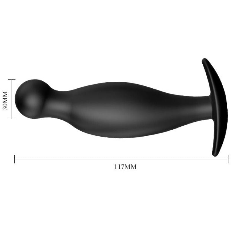 Silikon Analplug e 11,7 cm schwarz