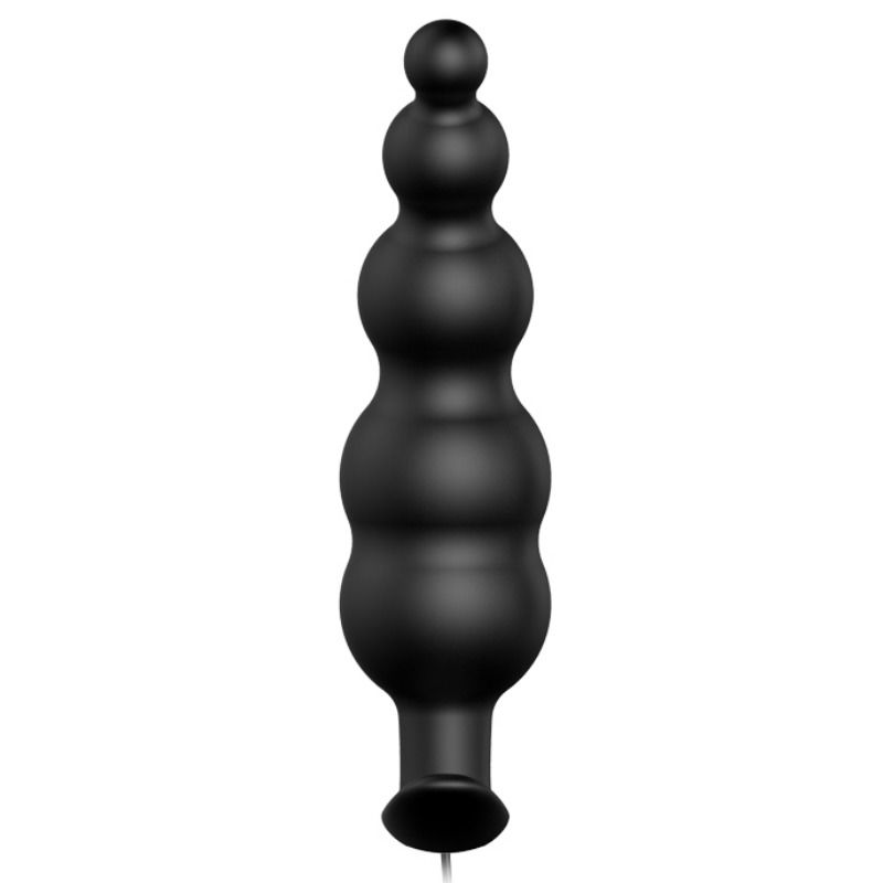 Extra stimulierender Silikon-Analplug mit 12 Vibrationsmodi in Schwarz