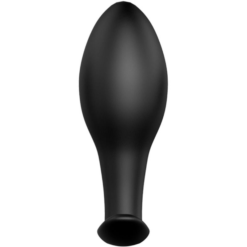 Ankerförmiger Silikon-Analplug mit 12 Vibrationsmodi, schwarz