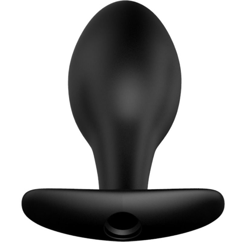 Ankerförmiger Silikon-Analplug mit 12 Vibrationsmodi, schwarz