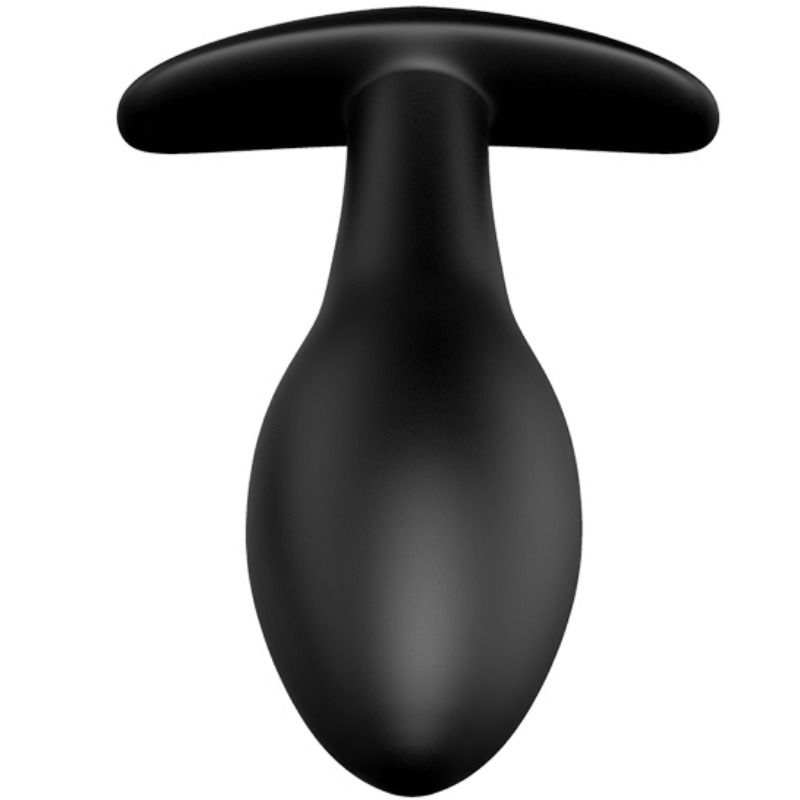 Ankerförmiger Silikon-Analplug mit 12 Vibrationsmodi, schwarz