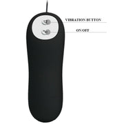 Ankerförmiger Silikon-Analplug mit 12 Vibrationsmodi, schwarz