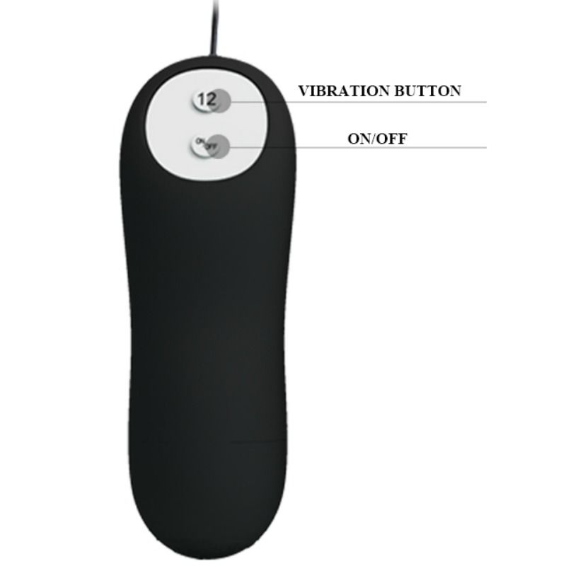 Ankerförmiger Silikon-Analplug mit 12 Vibrationsmodi, schwarz