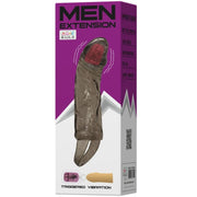Penisverlängerungshülle mit Vibration und Hodengurt 13,5 cm