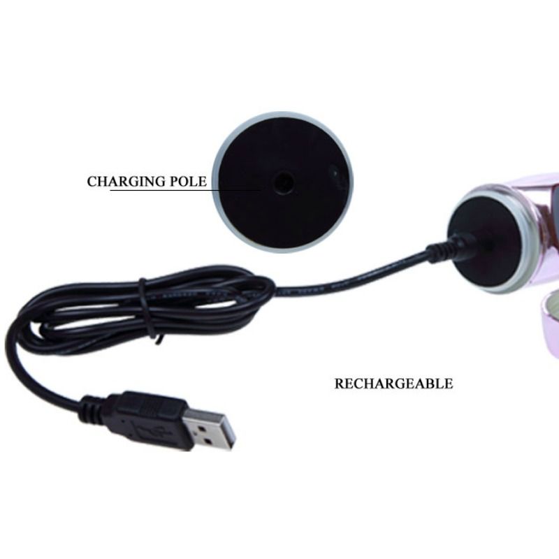 Wiederaufladbarer Vibrator mit rotierendem und pochendem Schmetterlingsstimulator