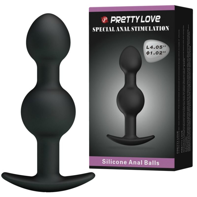Spezielle Stimulation Silikon Analkugeln 10,3 cm schwarz