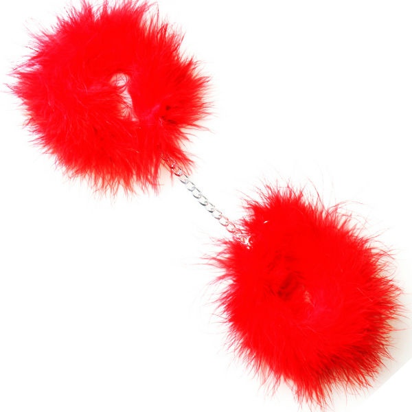 Rote Marabu-Handschellen