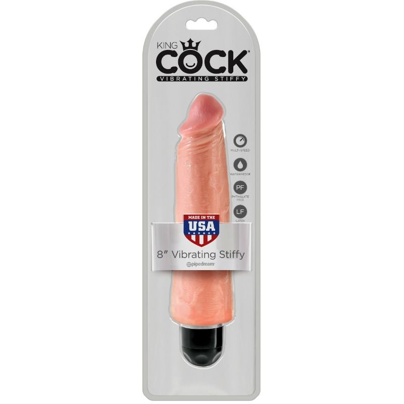 Realistischer und starrer Vibrator 8 Zoll natürlich