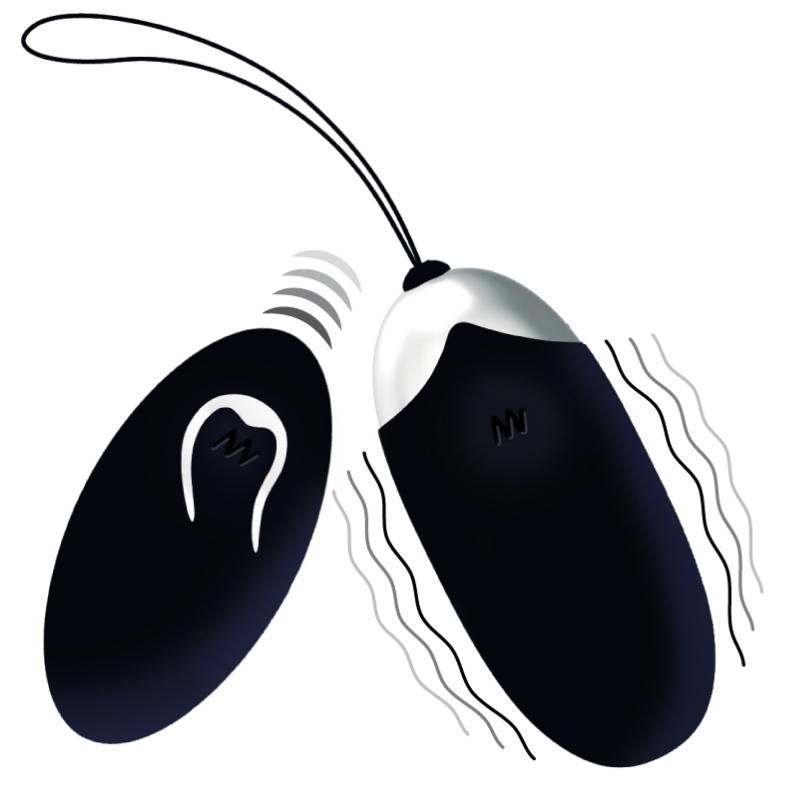Flippy II Vibro-Ei mit Fernbedienung schwarz