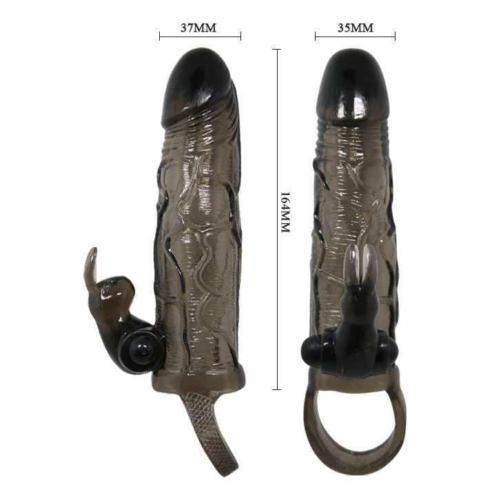 Brave Man Penishülle mit schwarzem Kaninchen 16,5 cm