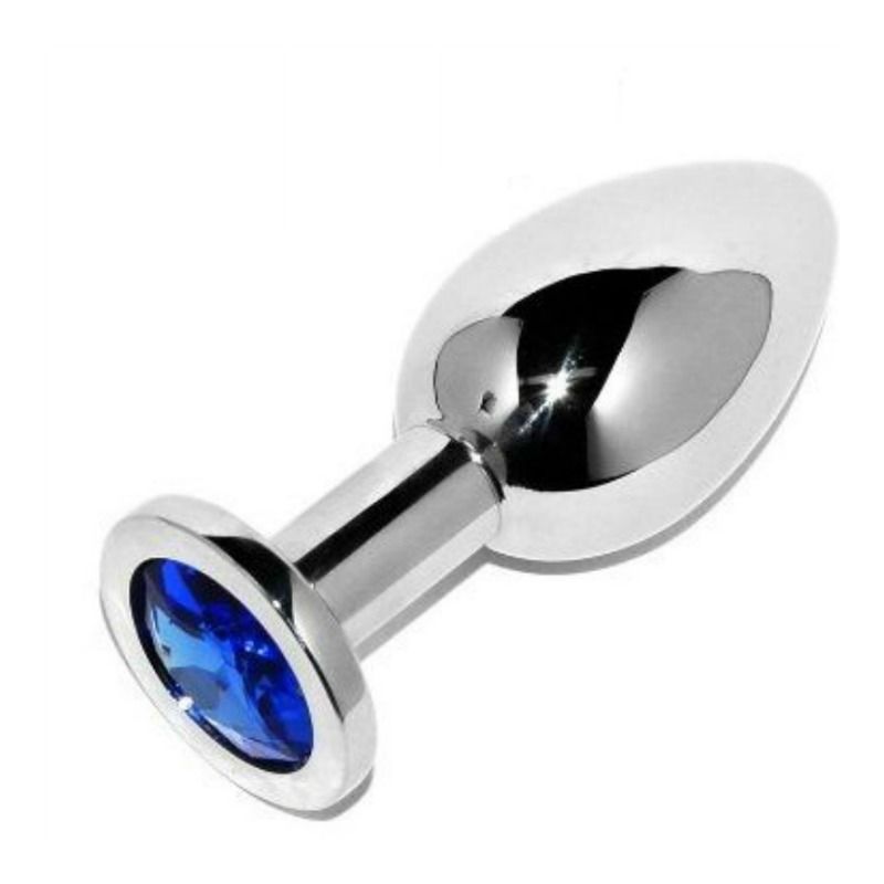 Kleiner Analplug mit blauem Diamanten, 5,71 cm