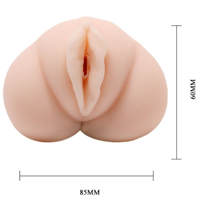 Waterskin Vagina-Masturbator mit vibrierenden Kugeln