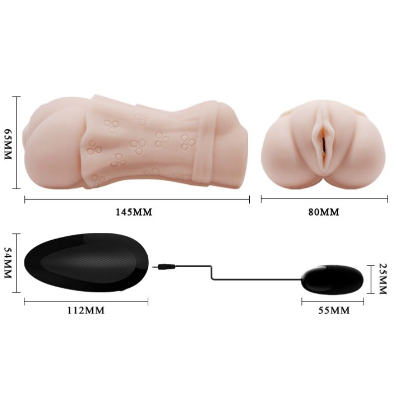 Water Skin Vagina Masturbator mit vibrierendem Bullet 2