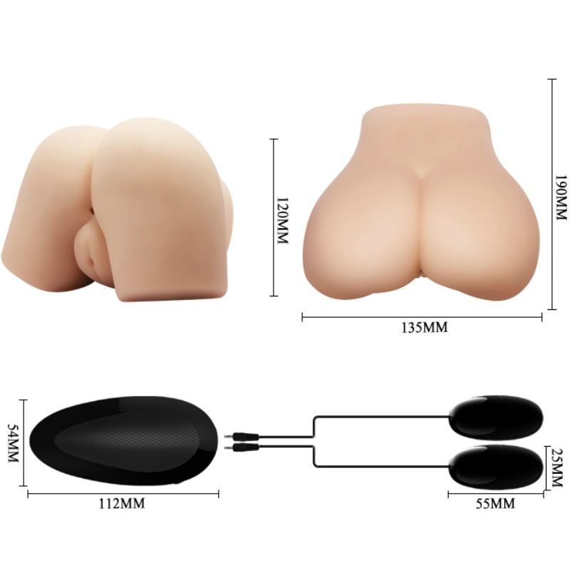 Realistische Vagina und Anus mit Vibrationsposition 4
