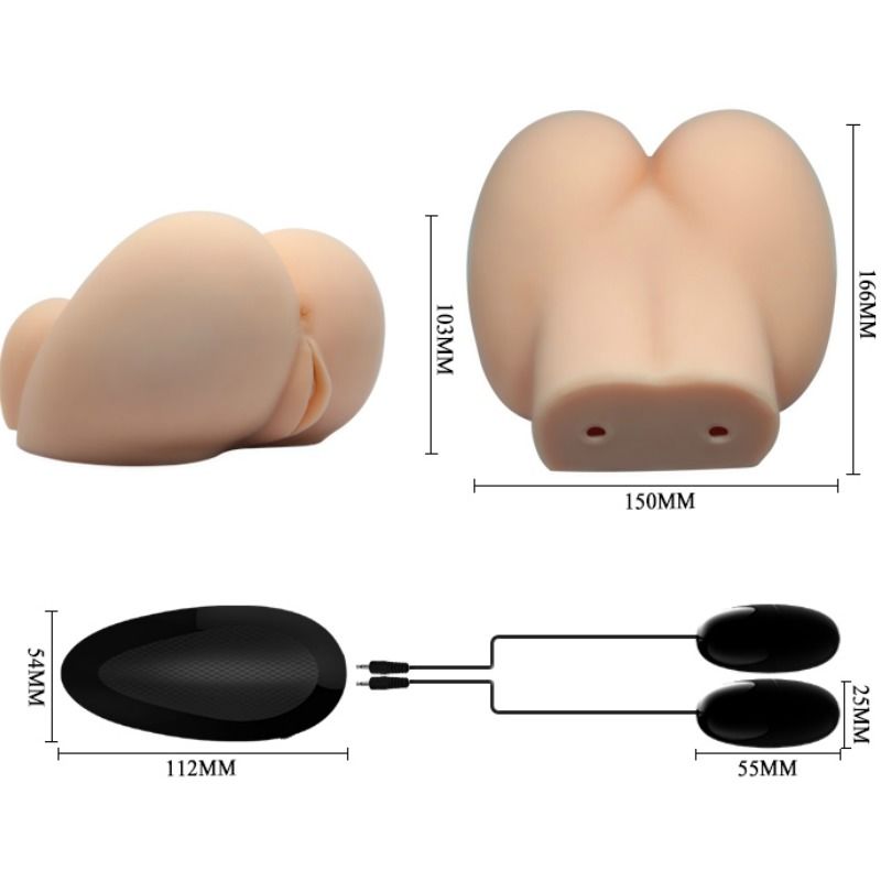 Realistische Vagina und Anus mit Vibrationsposition 6