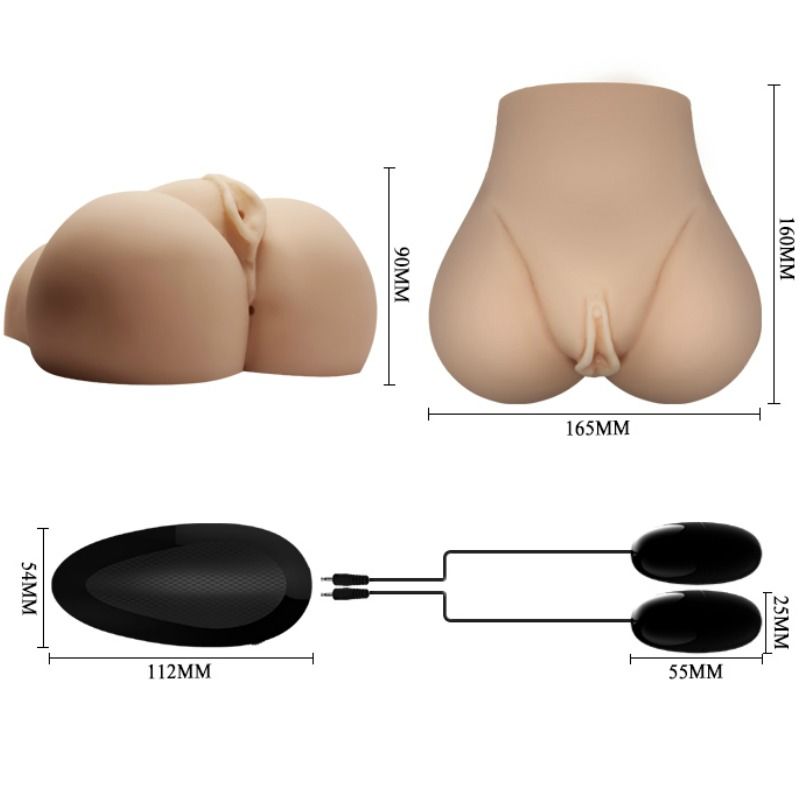 Realistische Vagina und Anus mit Vibrationsposition 7