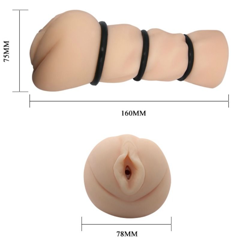 Vagina-Masturbator mit Ringen