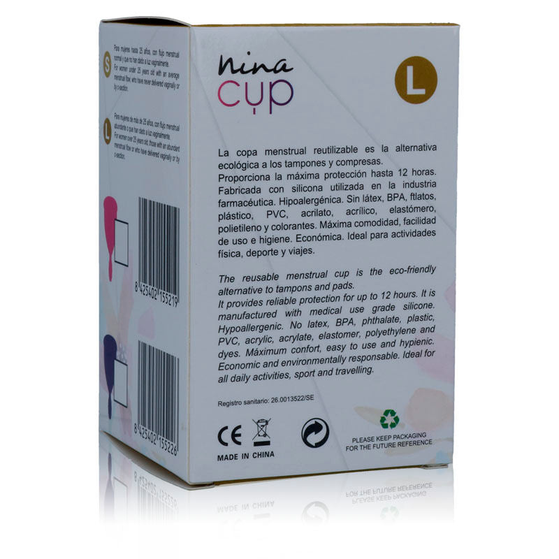 Rosa Menstruationstasse - Größe L