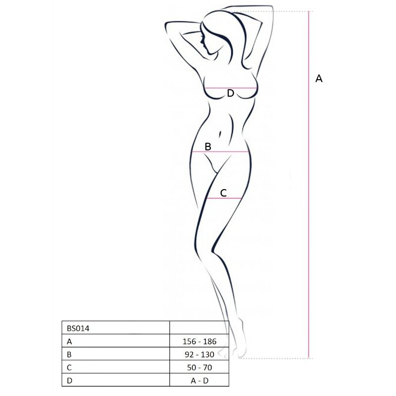 Damen bs014 roter Bodystocking Einheitsgröße