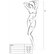 Damen bs019 schwarzer Bodystocking Einheitsgröße