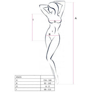 Damen bs035 weißer Bodystocking Einheitsgröße
