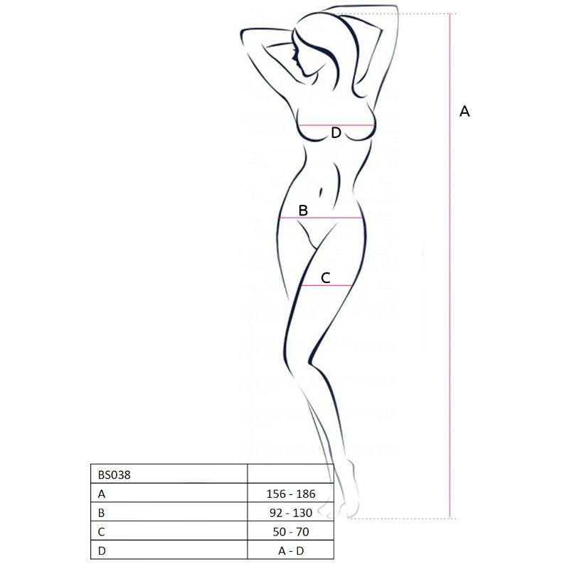 Damen bs038 roter Bodystocking Einheitsgröße