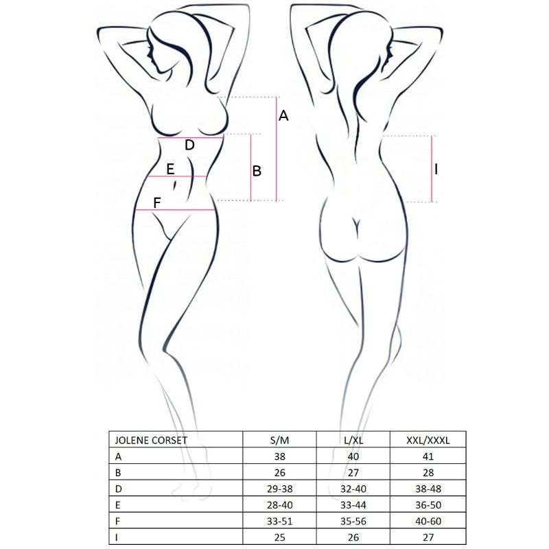 Damen-Korsett Jolene Negro Talla L/XL