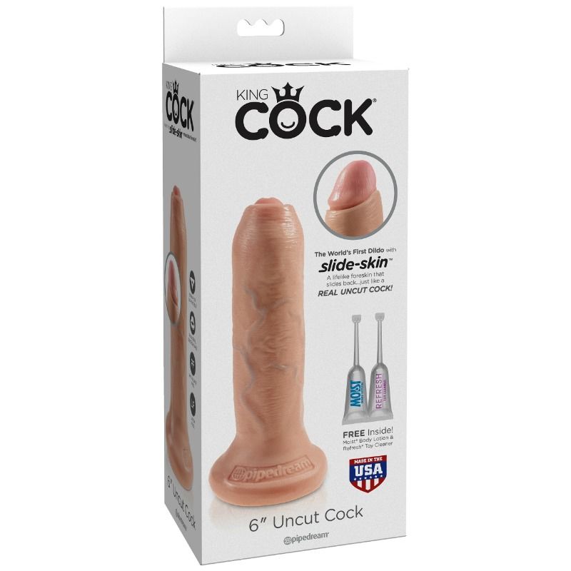 Realistischer Dildo aus unbeschnittenem Fleisch, 15 cm