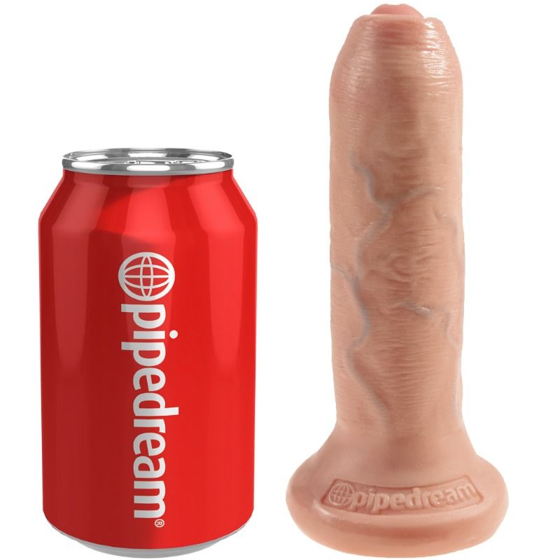 Realistischer Dildo aus unbeschnittenem Fleisch, 15 cm