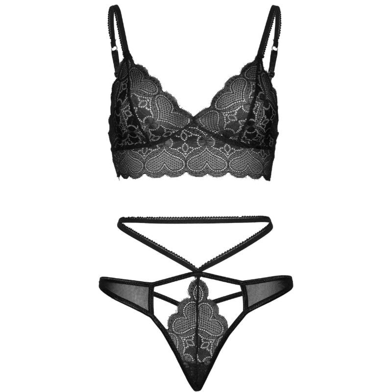 Set 2 Stück mit Doppeltanga Tanga m/l ​​schwarz