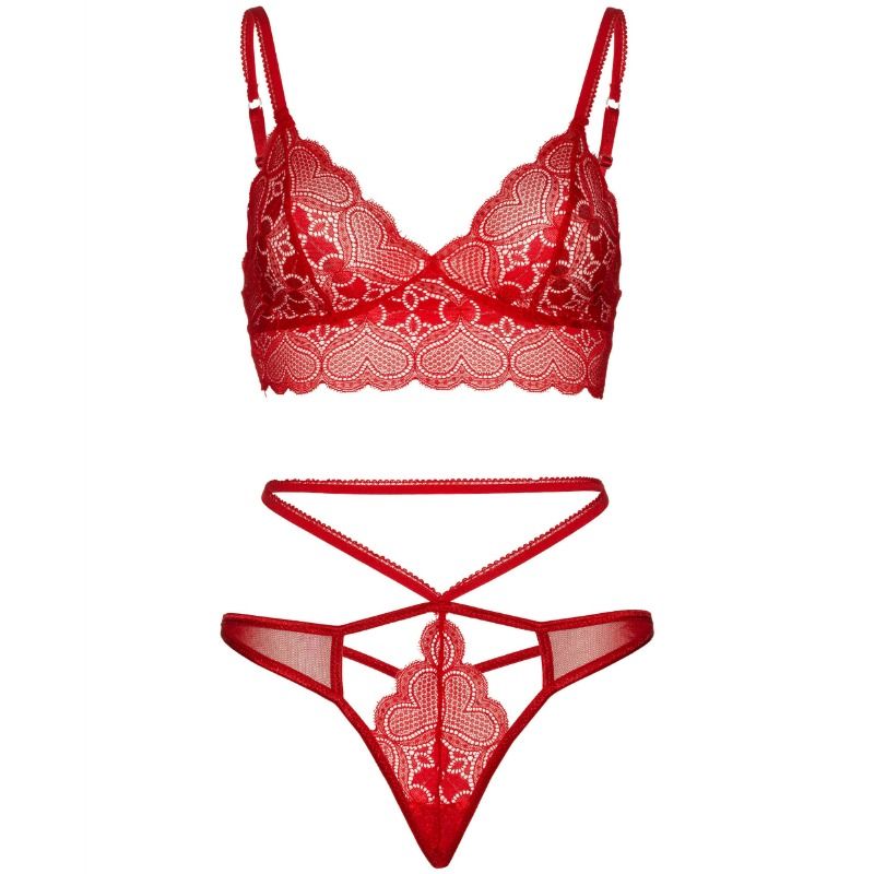Set 2 Stück mit Doppeltanga Tanga m/l ​​rot