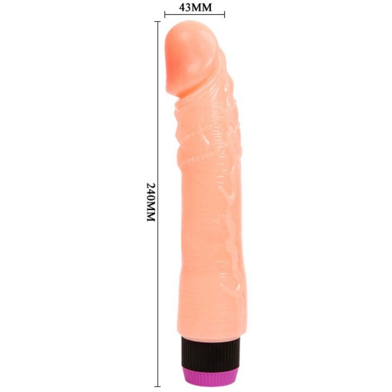 Realistischer flexibler Naturvibrator 24 cm