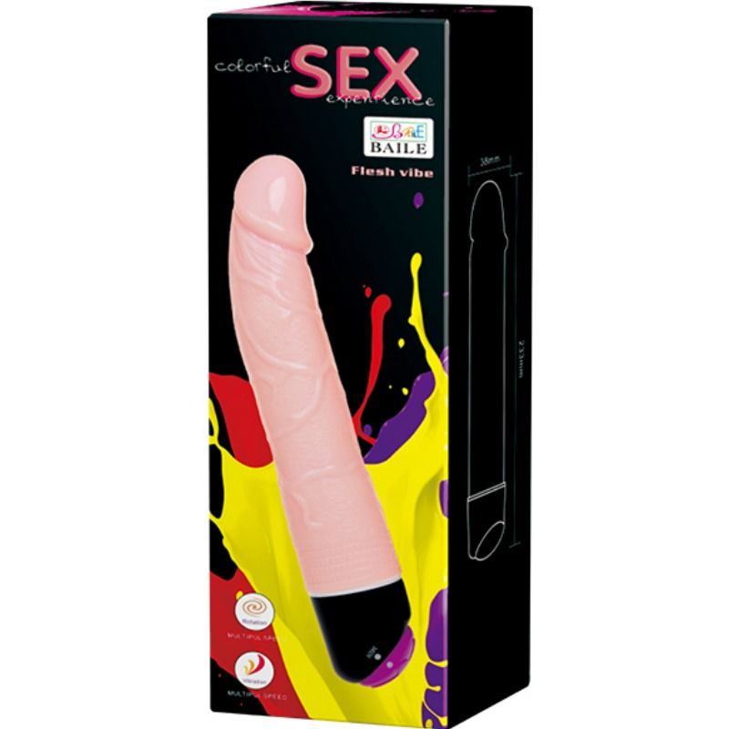 Bunte Sex-Vibration und Rotation 24cm