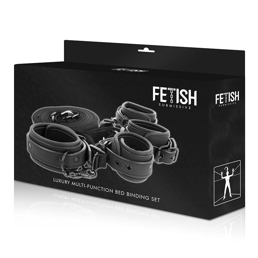 Set aus Handschellen und Fesseln mit Neoprenfutter