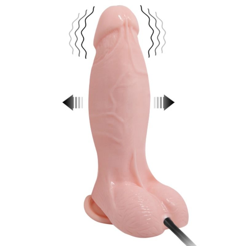 Realistischer aufblasbarer vibrierender Dildo 18,8 cm