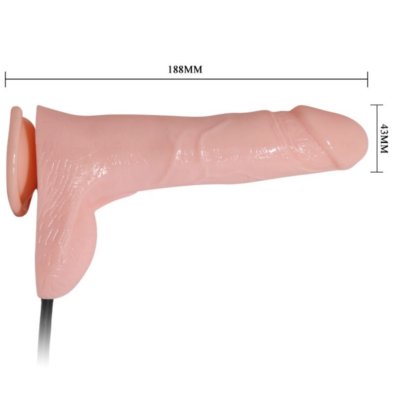 Realistischer aufblasbarer vibrierender Dildo 18,8 cm