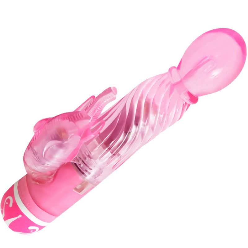 Multispeed-Vibrator mit rosa Stimulator