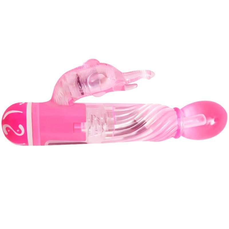 Multispeed-Vibrator mit rosa Stimulator