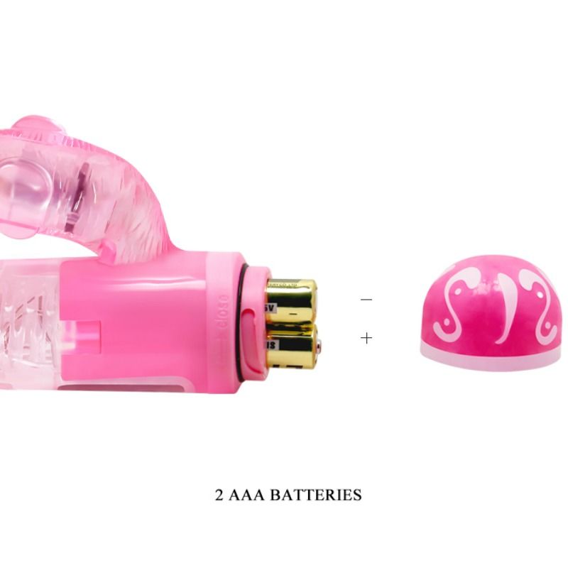 Multispeed-Vibrator mit rosa Stimulator